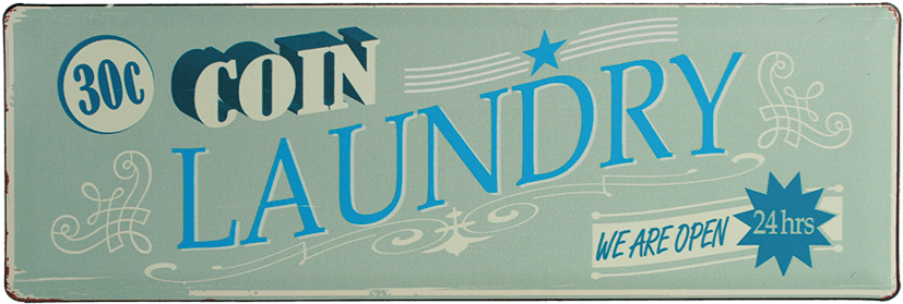 You Are Here - Out Of The Blue Metall-schild, Nostalgie Coin Laundry, (945x709), Png Download