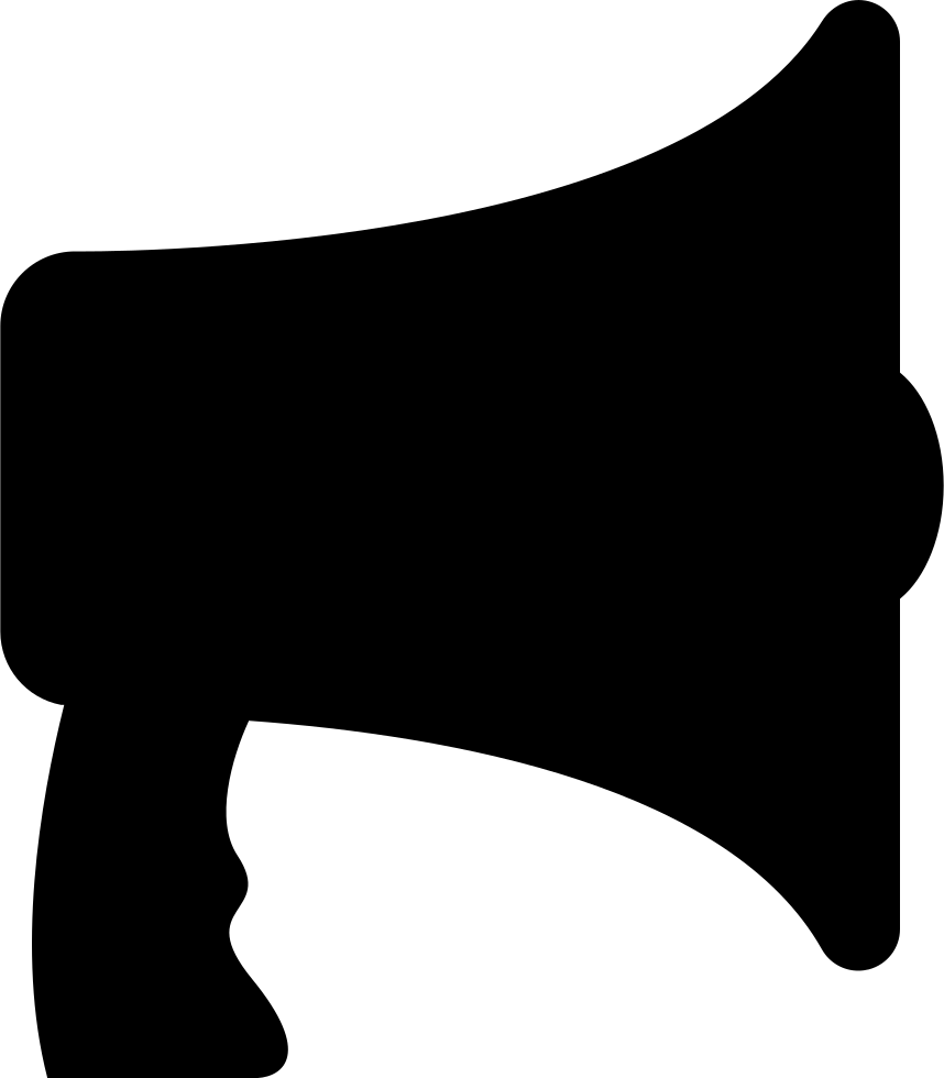 Speaker Transparent Silhouette Png Black And White - Silueta De Megáfono (858x980), Png Download