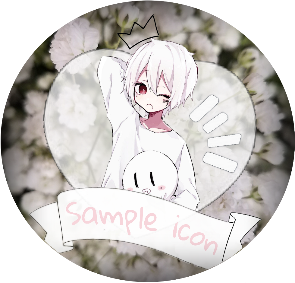 Anime Animeedit Animeboy White Whiteflower Whiteflowers (1024x1024), Png Download