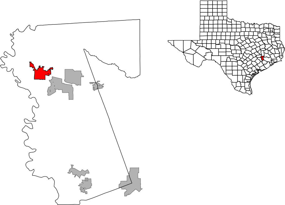 Prairie View Texas Map (1200x927), Png Download