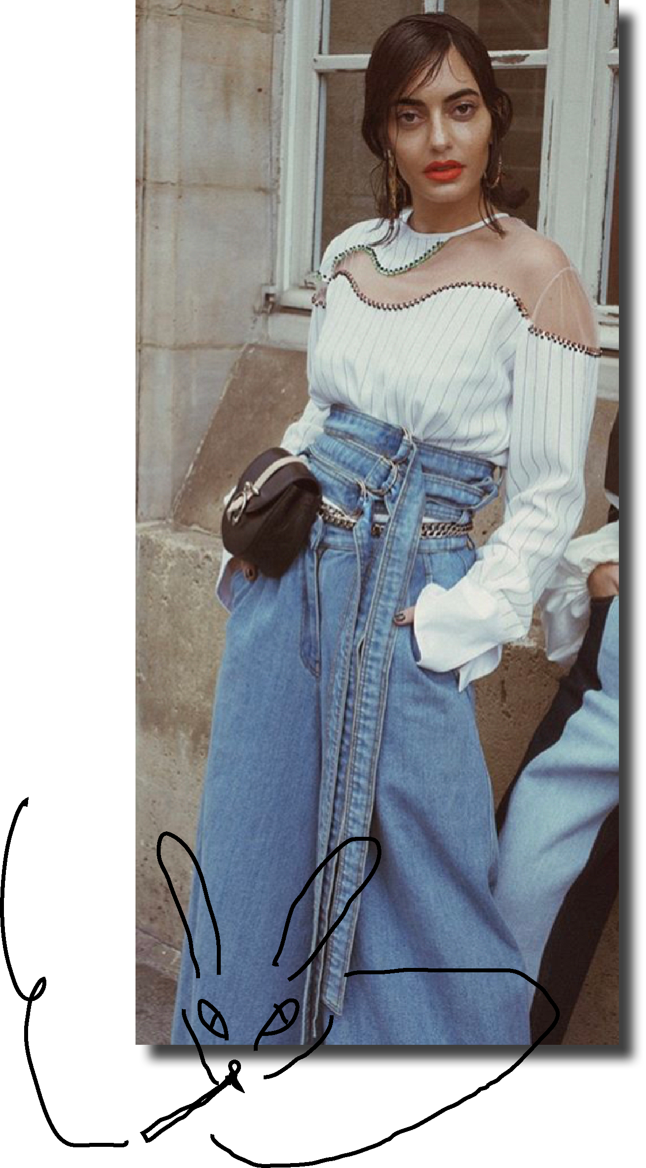 Karen Wazeb In The No Magic Shirt - Karen Wazen Harper's Bazaar Arabia Camila Coelho (1311x2370), Png Download