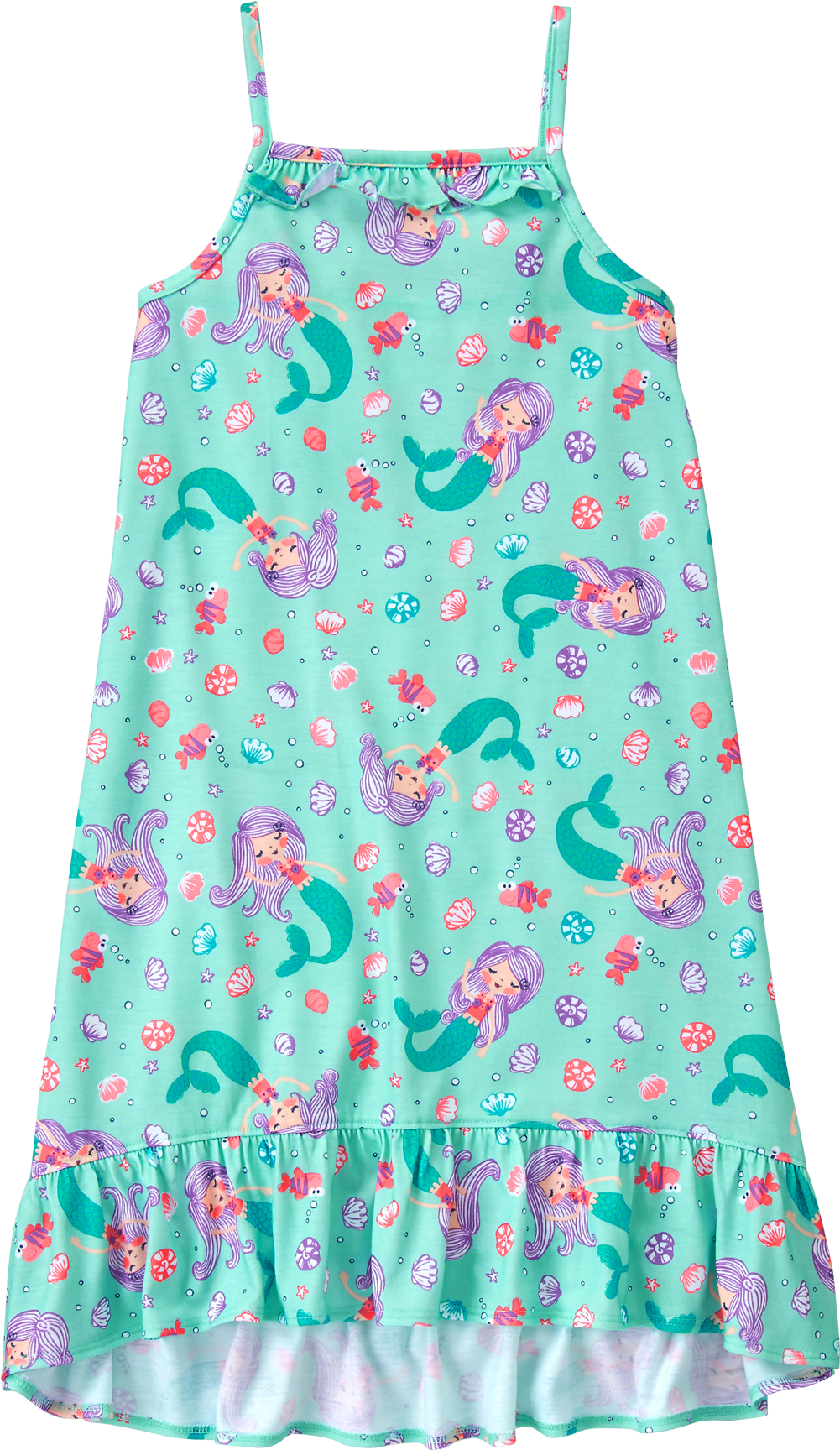Mermaid Nightgown - Gymboree Nightgown 5-6 10-12 Pajamas Mermaid Food Hamburger (1400x1780), Png Download