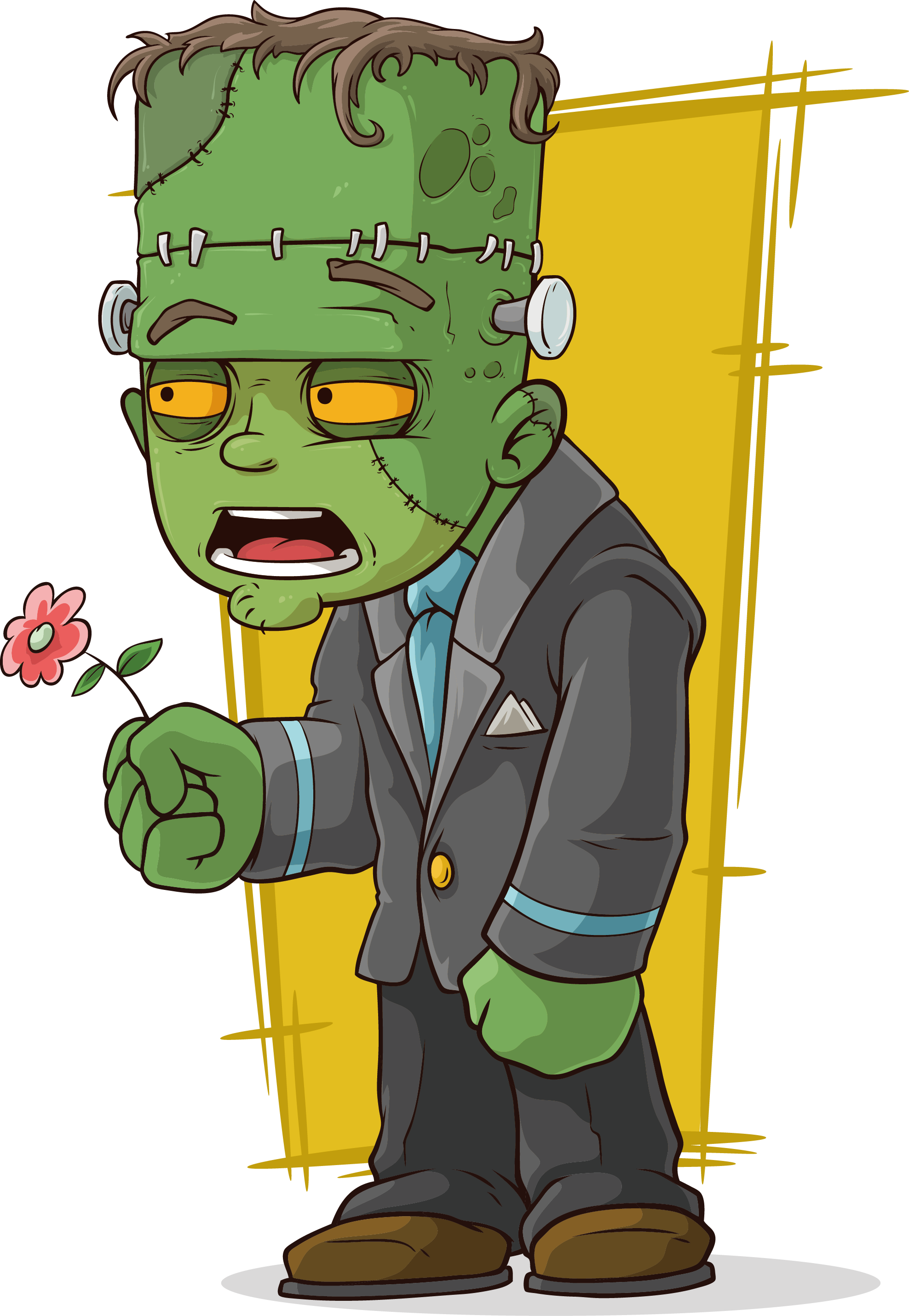 Frankensteins Monster Zombie Transprent - Green Zombie (1976x2860), Png Download