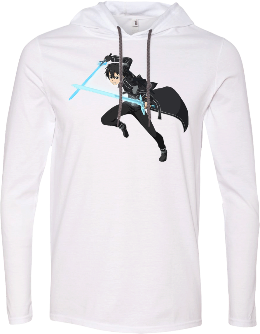 Kirito Ls T-shirt Hoodie - Hoodie (1155x1155), Png Download