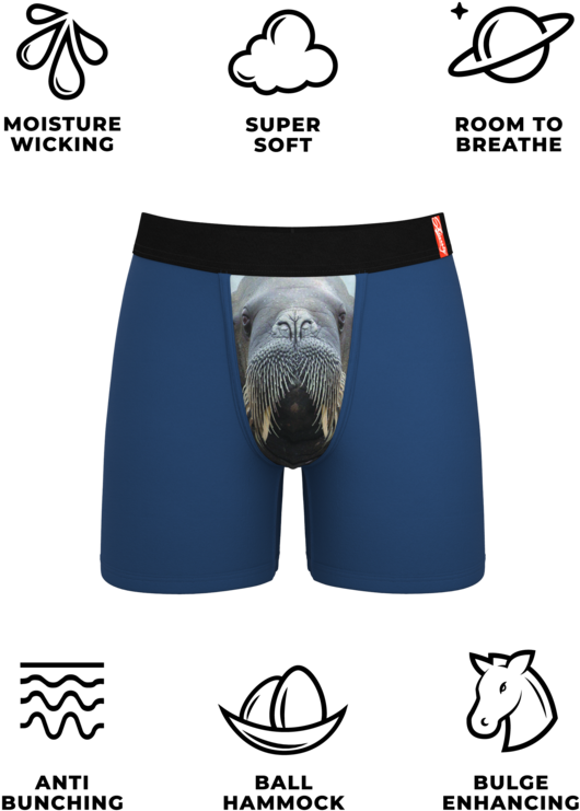 Walrus Ball Pouch Underwear For Men - Hot Dog Mens Underwear (683x1024), Png Download