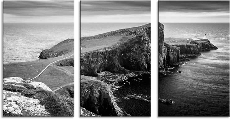 Neist Point 3 Panel Canvas Picture Isle Of Skye - Neist Point (800x601), Png Download