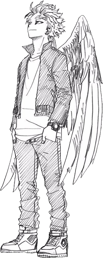 Hawks Civilian - My Hero Academia Hawks (433x995), Png Download