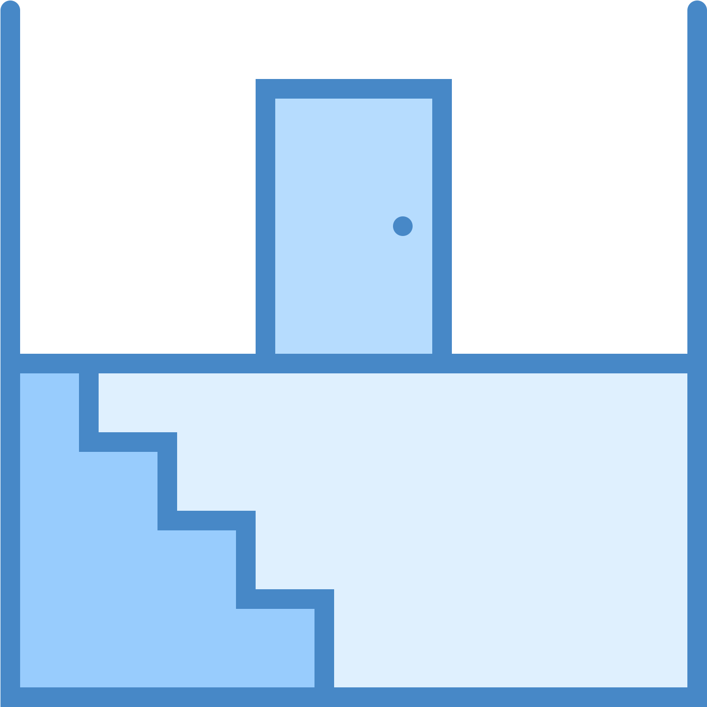 The Icon For A Basement Is A House With A Window And - Basement (1600x1600), Png Download