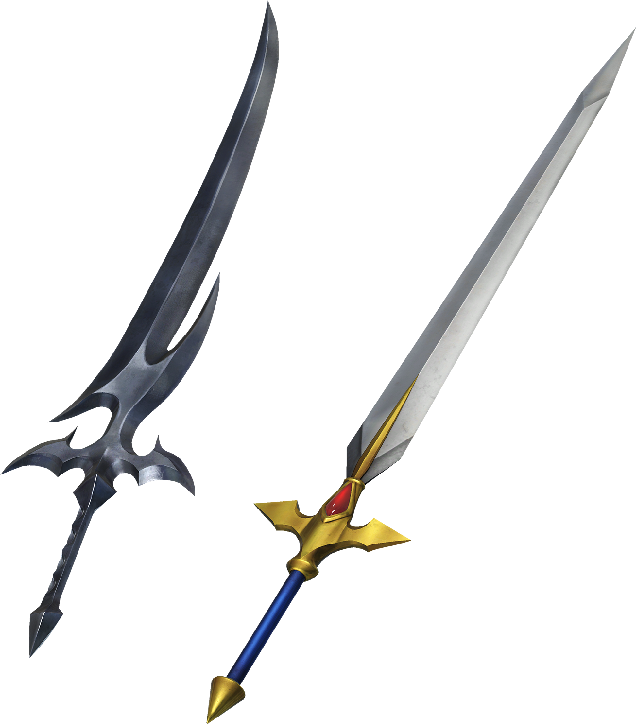 Dff2015 Cecil's Waxing Sword & Waning Sword - Final Fantasy Cecil Sword (636x724), Png Download