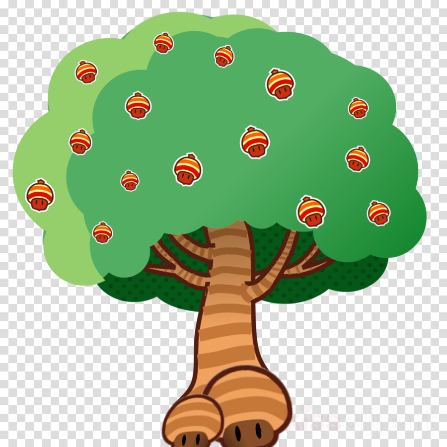 Cartoon Acorn Tree Clipart Tree Acorn Oak - Mario Tree Clip Art (900x900), Png Download
