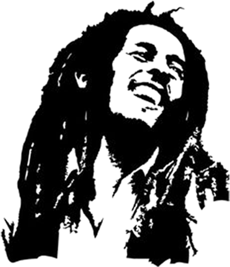 Image Library Stock Bob Marley Wall Decal - Bob Marley Drawings Black And White (960x1358), Png Download