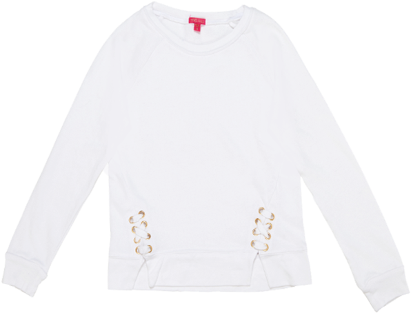 Lace Up Sweatshirt - Long-sleeved T-shirt (600x600), Png Download