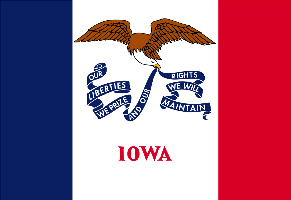 Download Svg Download Png - Flag Of Iowa (1024x1024), Png Download