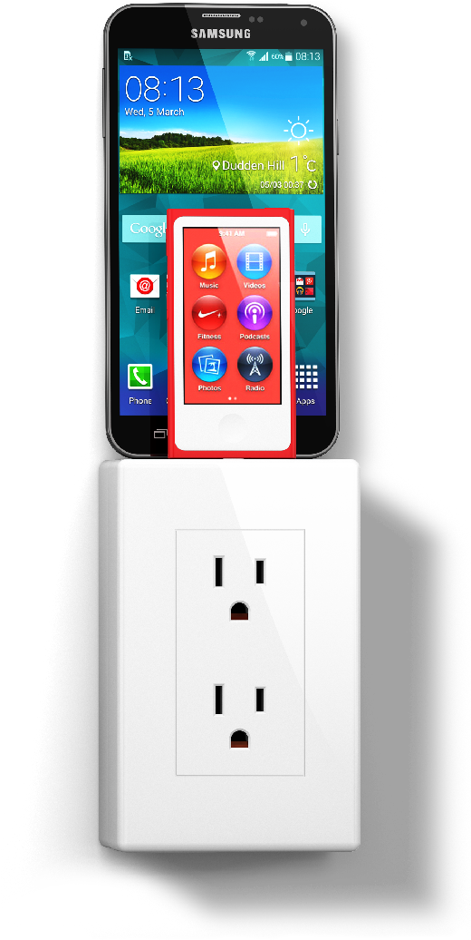 Unplug Your Messy Old Chargers Meet Thingcharger, The - Apple Ipod Nano 7th Generation - 16 Gb - Pink (543x1108), Png Download