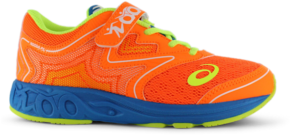 Asics Noosa Ps Kids Shocking Orange Flash Yellow - Shoe (600x600), Png Download