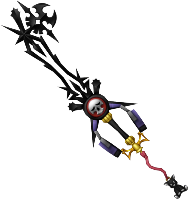 Skull Noise - Kingdom Hearts Neku Keyblade (662x700), Png Download