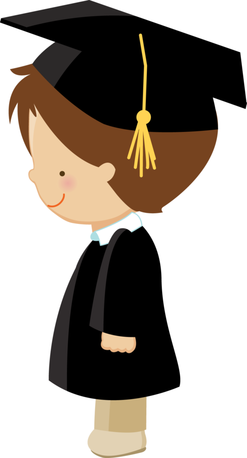 Graduado Escuela Pinterest Clip Art School And - Niño Graduado Animado (486x900), Png Download