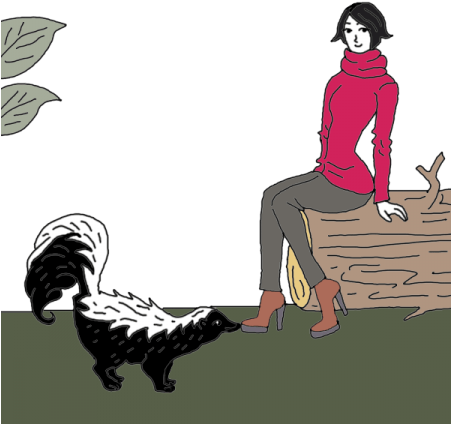 Skunk - Illustration (450x450), Png Download