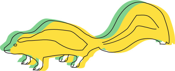 Yellow And Green Skunk Outline Svg Clip Arts 600 X (600x244), Png Download