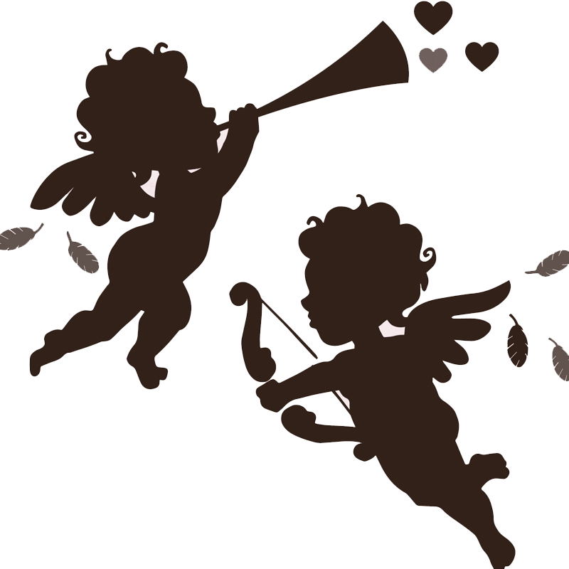 Black And White Stock Angel Sing Transprent Png Free - Angel Silhouette (800x800), Png Download