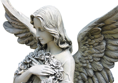 Angel, Wing, Fairytale, Mystical, Figure - Angel Statue Png (510x340), Png Download