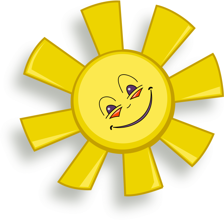 Happy Sun Free Vector - Happy Sun Gif Png (800x779), Png Download
