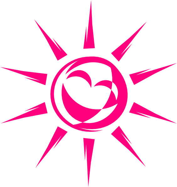 Smiling Sun Clip Art At Clker - Sun Clip Art Black And White Png (564x596), Png Download