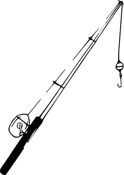 Black And White Download Pokemon Free On - Fishing Rod Clip Art (426x599), Png Download