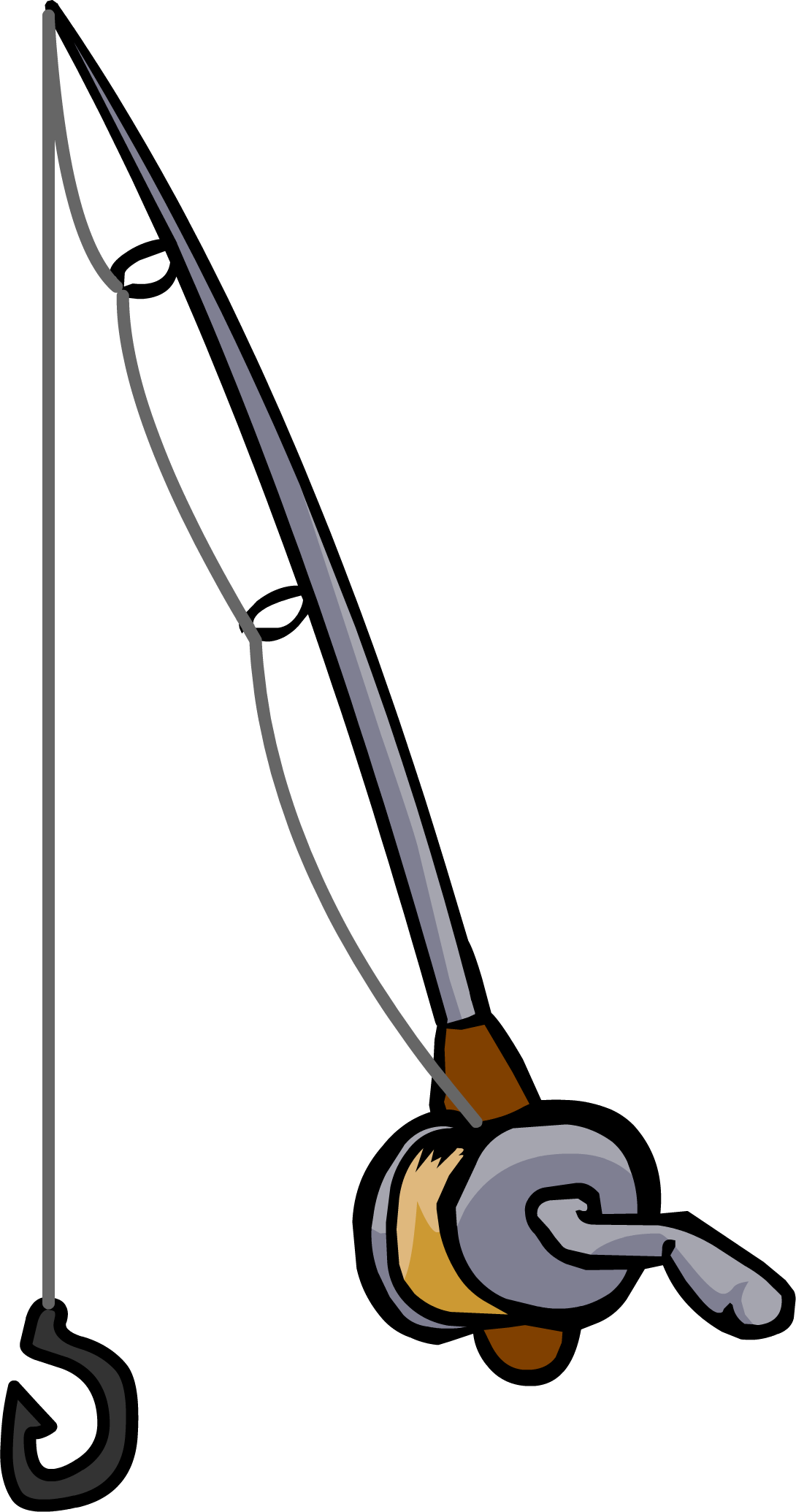 Fishing Rod - Fishing Reel Clip Art (1090x2070), Png Download