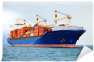 Poster: Ilfede's Cargo Container Ship, 61x41in. (400x400), Png Download