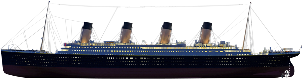 Titanic Png - Titanic Ship Png (1000x273), Png Download