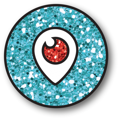 Periscope Logo Copy - Zazzle Blaues Glitter-schwarz-zickzack Mit Monogramm (470x470), Png Download