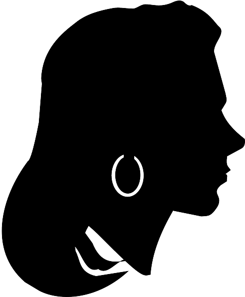 Face, Female, Girl, Glyph, Head, Profile, Silhouette - Gender Roles And Mental Health (640x594), Png Download
