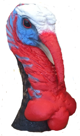 Wild Turkey "boss Gobbler" Head Decoy - Turkey Head No Background (282x479), Png Download