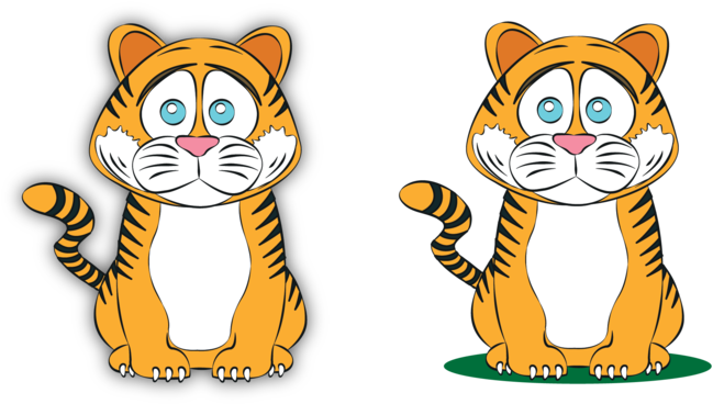 Animal - Sad Tiger Clipart (800x544), Png Download