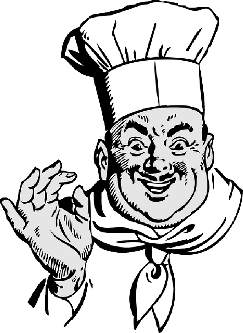 Toque Chef People Happy Lady Girl Face Cartoon - Cooking Png (800x1096), Png Download