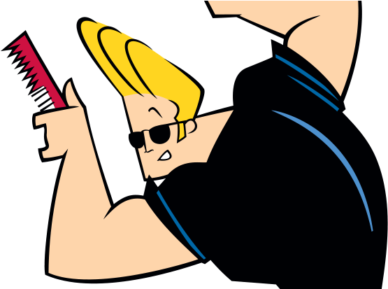 Johnny Bravo Comb (1600x412), Png Download