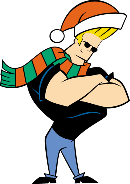 Share This Image - Johnny Bravo Merry Christmas (425x600), Png Download
