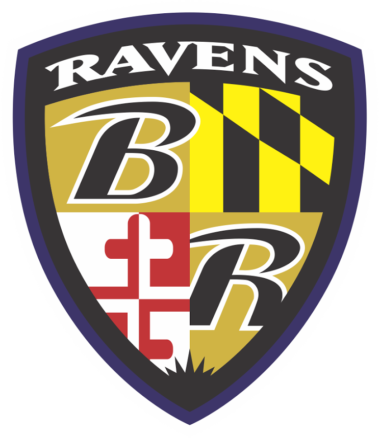 Baltimore Ravens Coat Of Arm Logo - Baltimore Ravens Shield Logo (1600x1067), Png Download
