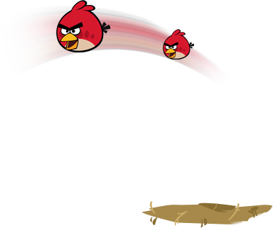 Birdies Happy Flying - Angry Birds Flying Png (384x322), Png Download