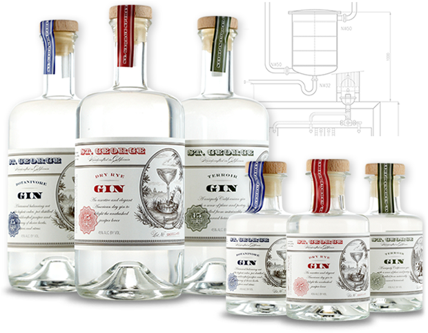 Bottle Gins - St. George Botanivore Gin 750ml (620x490), Png Download