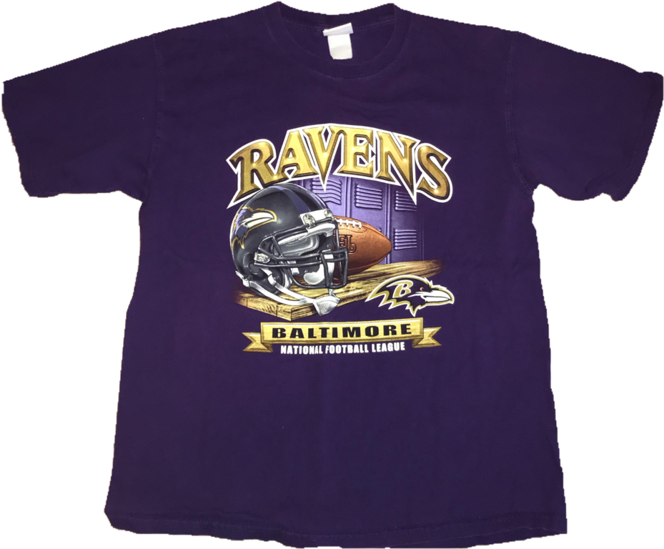 Baltimore Ravens Vintage Tee Shirt Large - Kid Cudi Milo Party Shirt (1007x1024), Png Download