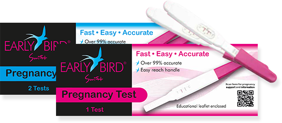 With Over 25 Years Heritage, Early Bird Swift Pregnancy - Early Bird One-step Early Bird Pregnancy Test (559x244), Png Download