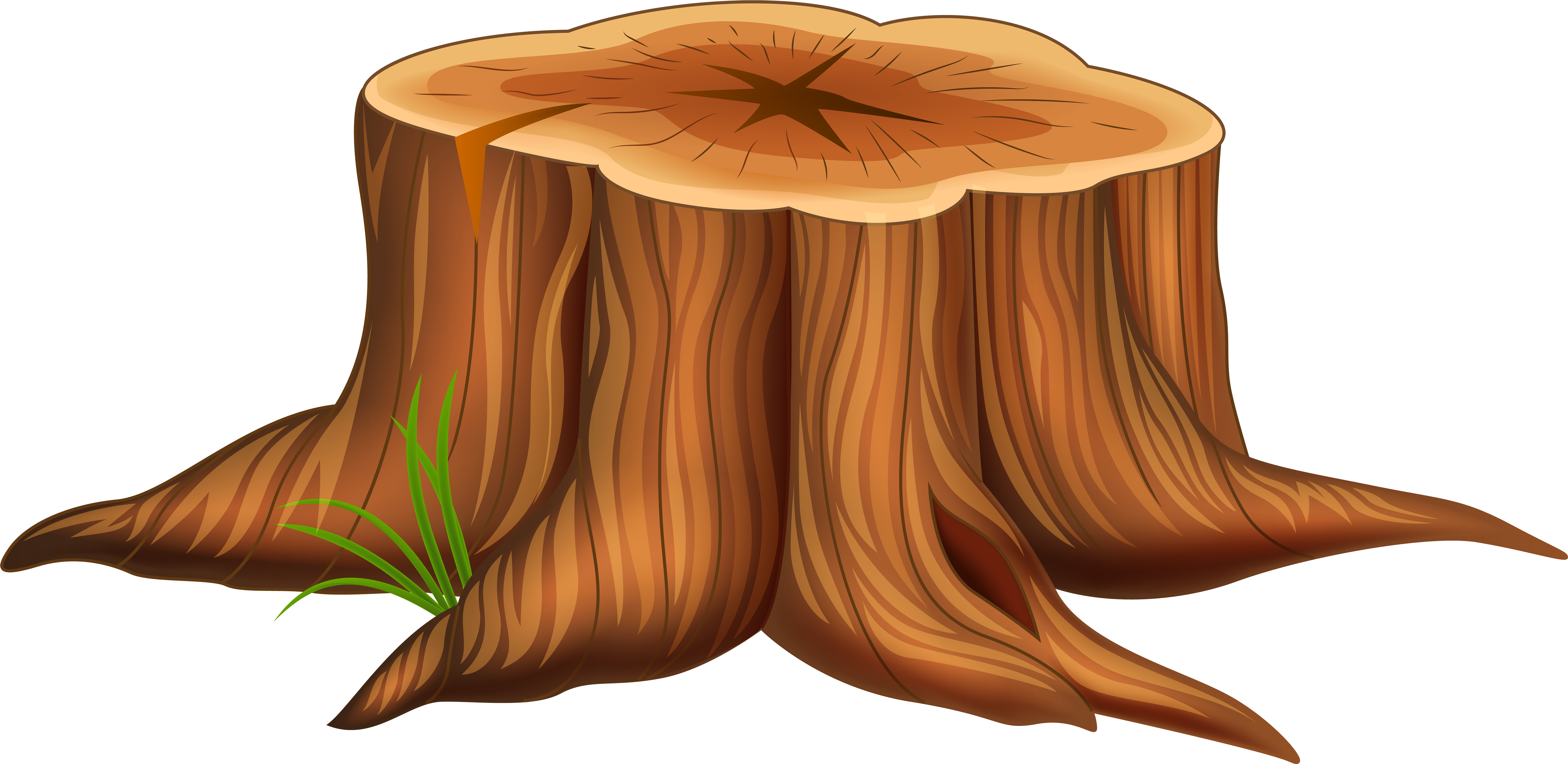 Tree Stump Clipart (8000x3900), Png Download