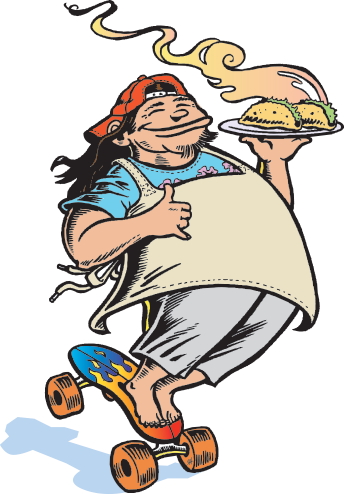 Fish Taco Clipart Burrito - Taco (344x494), Png Download