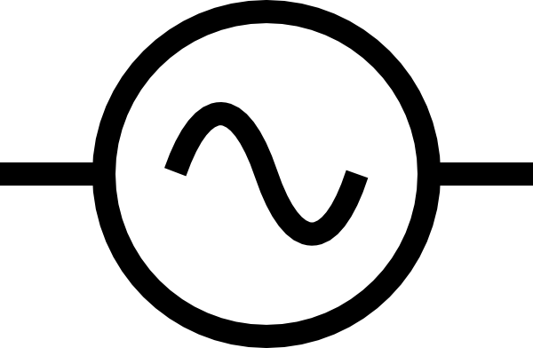 Circuit Board Clipart - Ac Power Supply Symbol (600x392), Png Download