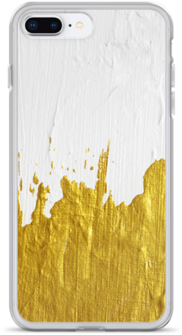 Gold Paint On White Iphone Case - Gold (600x600), Png Download