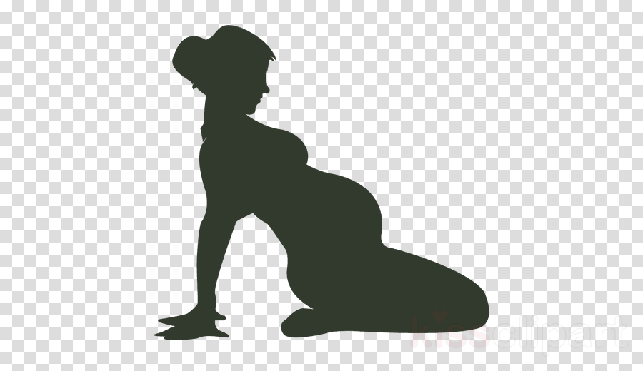 Silueta Mujer Embarazada Sentada Clipart Silhouette - Clip Art (900x520), Png Download