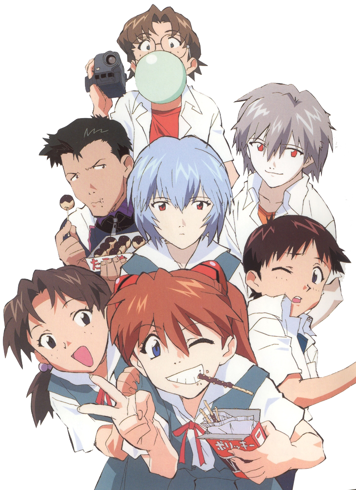 Asuka And Rei - Hideyuki Morioka (721x992), Png Download