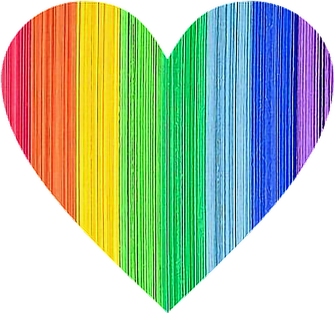 Stickers Color Colorfull Tumblr Arcoiris Corazones - Stickers De Arcoiris (654x612), Png Download